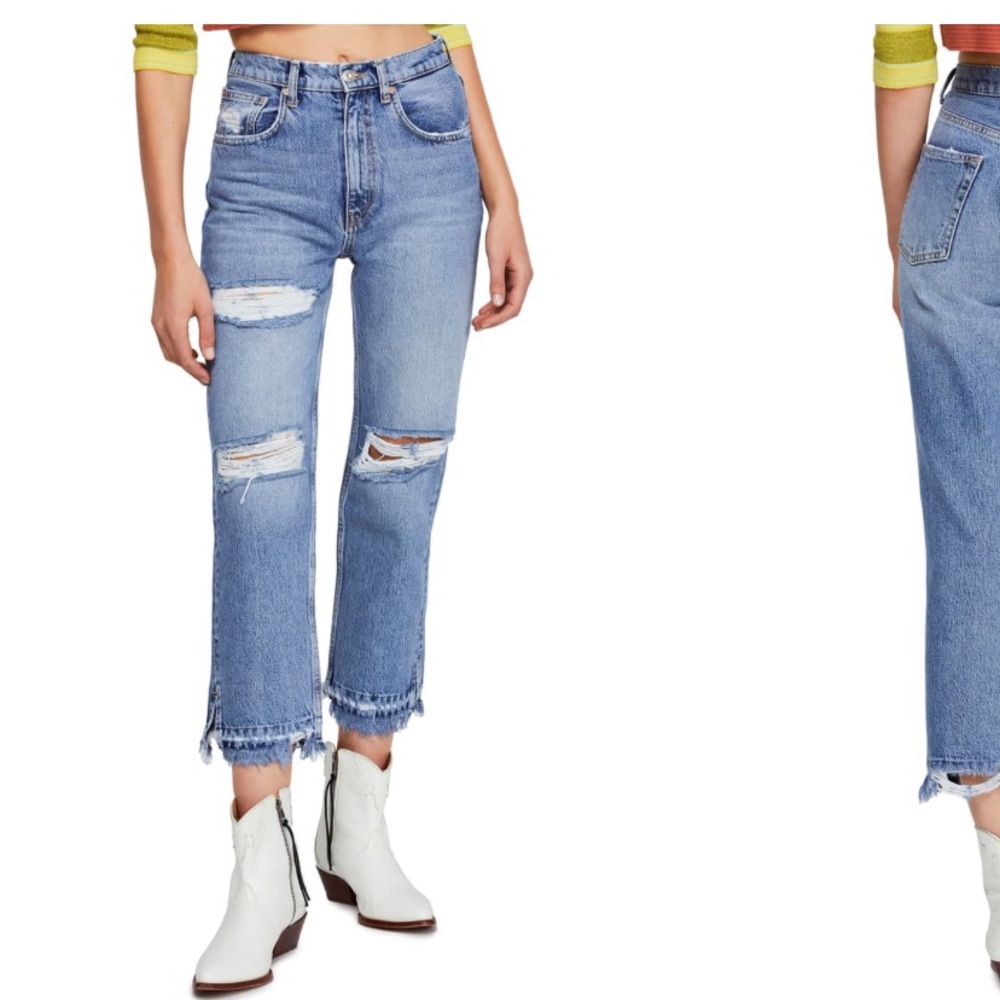 Lita Ripped Straight Legged Jean